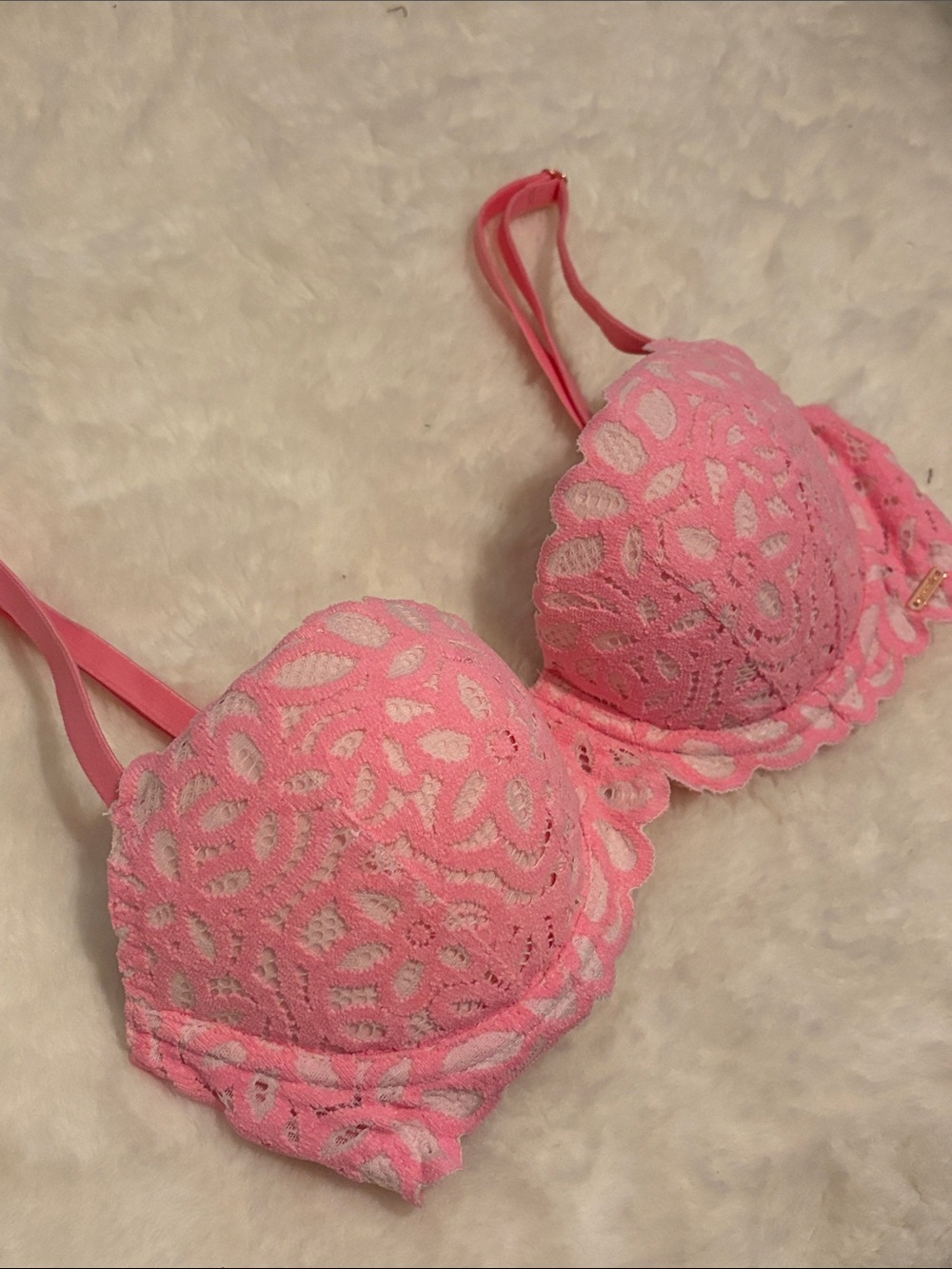 PINK Victoria’s Secret 32C Push Up Bra LIKE NEW